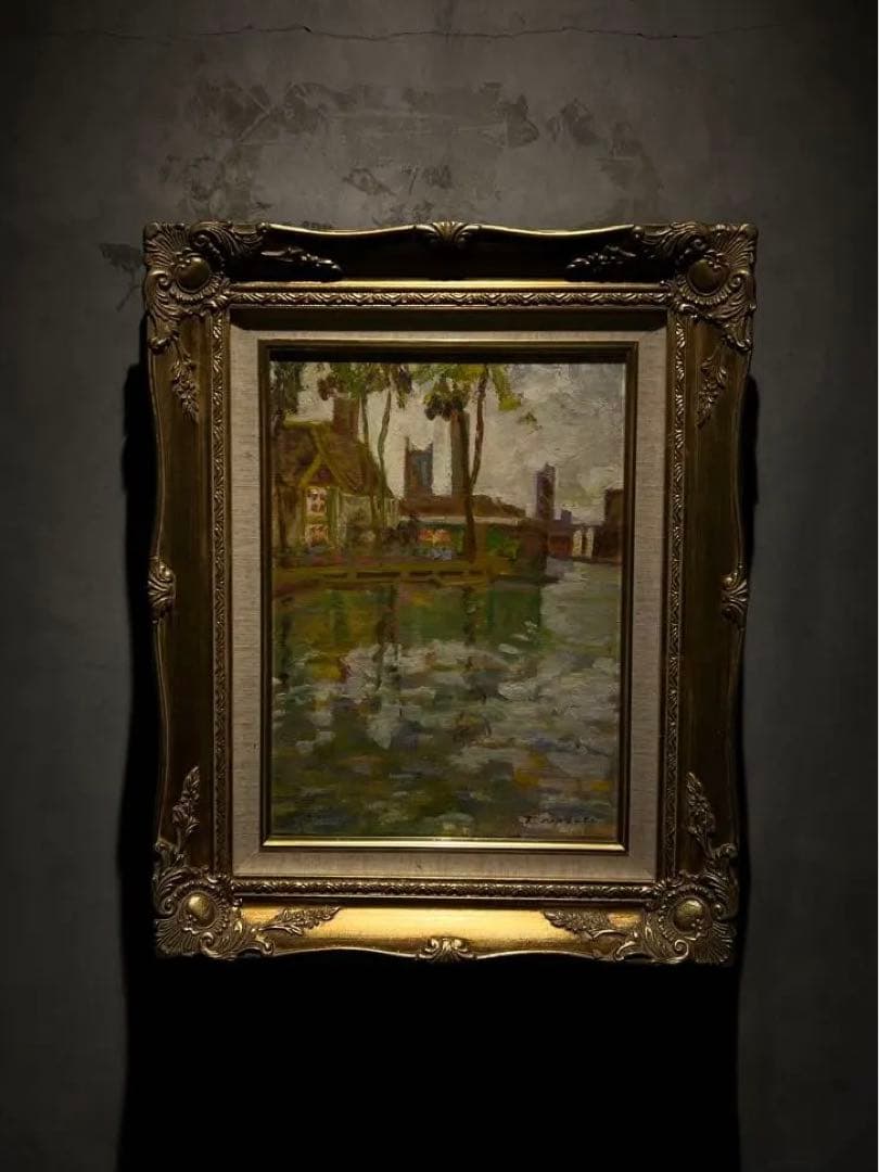 油絵　肉質画　作者不明　サインあり