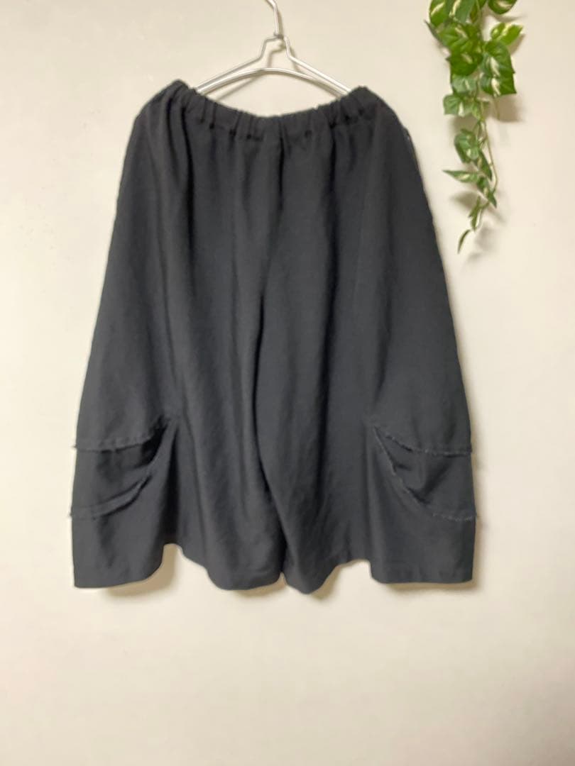 コムデギャルソンブラック 切りっぱなし切り替えパンツ