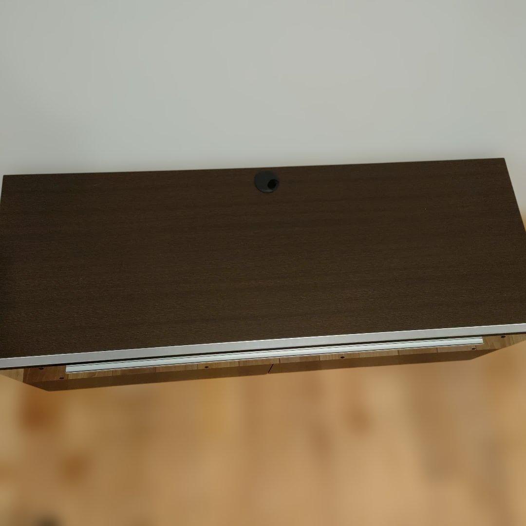 木製テレビ台 黒茶色 モダンデザイン