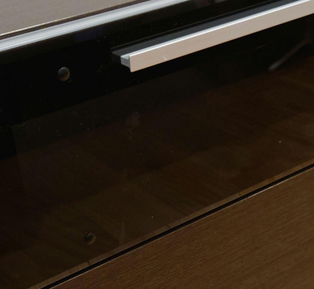 木製テレビ台 黒茶色 モダンデザイン