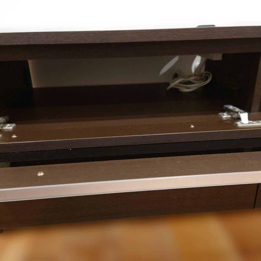 木製テレビ台 黒茶色 モダンデザイン