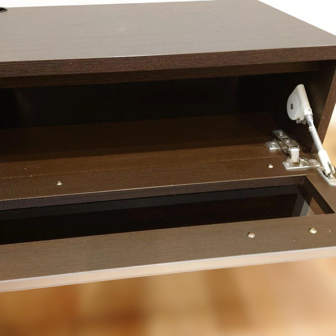 木製テレビ台 黒茶色 モダンデザイン