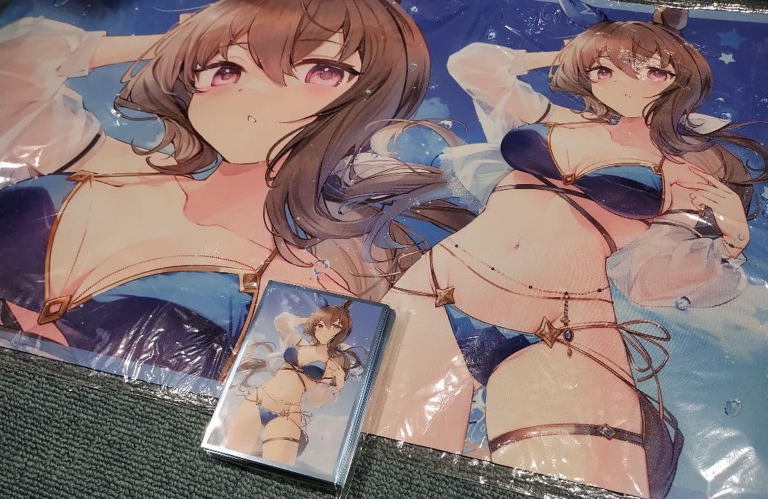 ウマ娘 アドマイヤベガ アヤベ スリーブ プレイマット プレマ 水着 白詰草