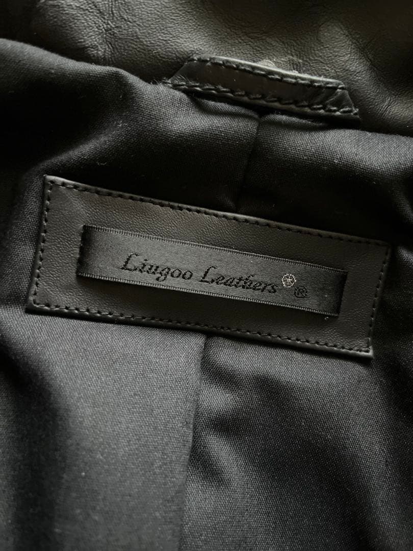 Lingoo Leathers ブラックレザーシングルライダース