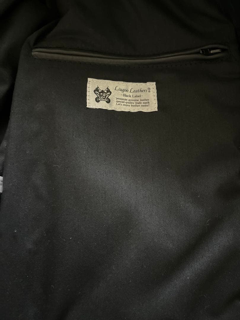 Lingoo Leathers ブラックレザーシングルライダース