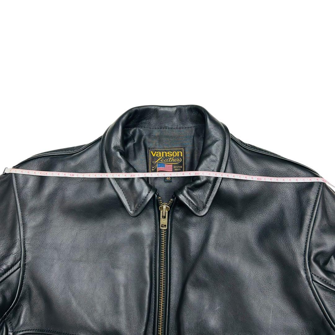 VANSON 40 バンソン シングルライダース レザージャケット カウハイド