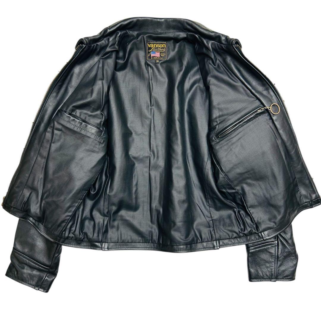 VANSON 40 バンソン シングルライダース レザージャケット カウハイド