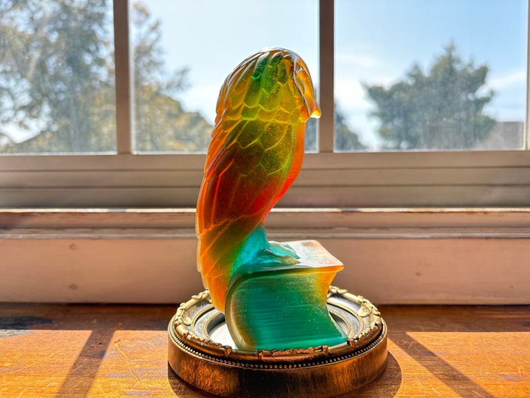 梟　ふくろう　ドームフランス　daum バカラ　置物　アンティーク　ビンテージ