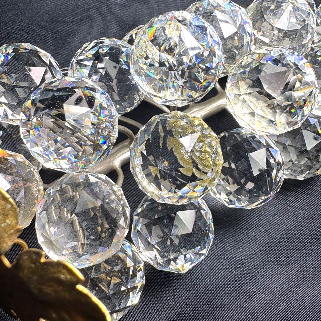 【希少】一房のブドウ▫️スワロフスキー 旧ロゴ刻印 ヴィンテージ 廃盤 16cm