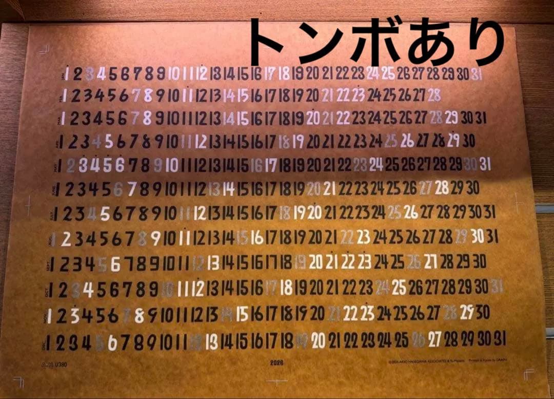 2026 長谷川昭雄 美山有 カレンダー トンボあり