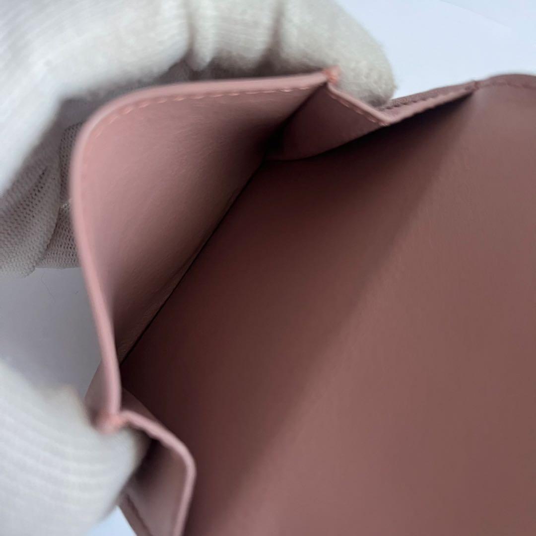 ✨未使用保管品✨　LOEWE コンパクトウォレット　ミニ財布　レザー　ピンク