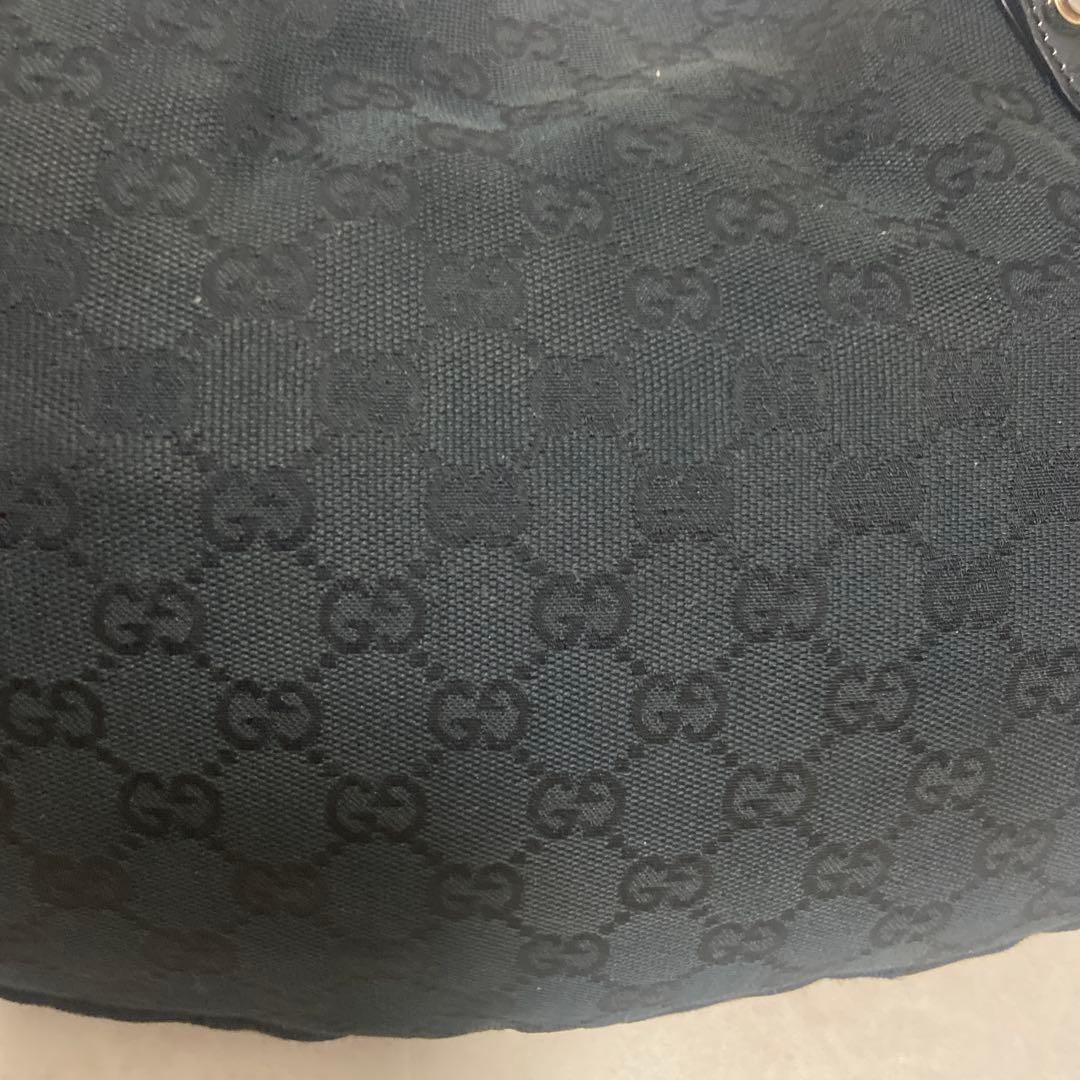 Gucci ♡ショルダーバッグ 黒 キャンバス/レザー♡アビーライン♡