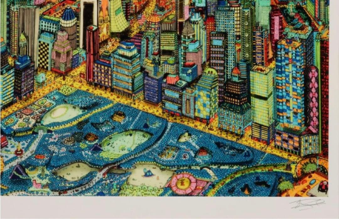 k*a様 ヨハン・ペラトーネル 紙 ミクストメディア版画 「ニューヨーク・アット