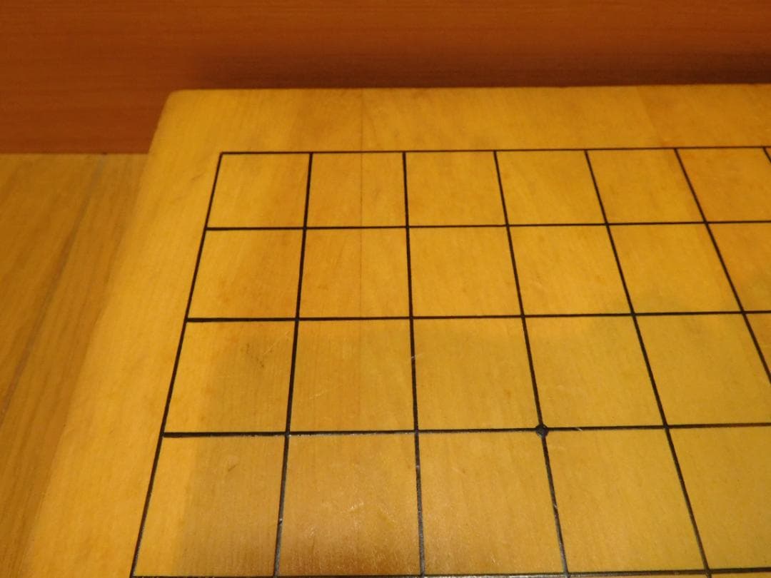 囲碁盤　本榧盤　1寸盤　表13路　裏9路