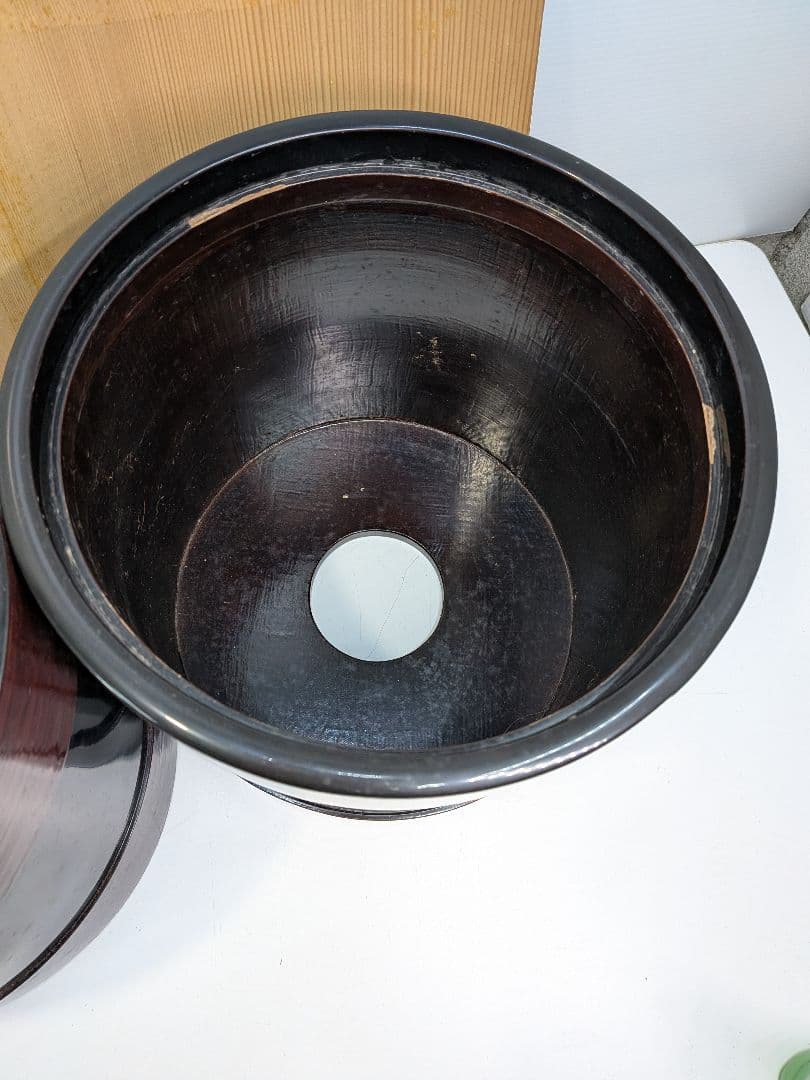 P024 京都 象彦 漆器 手あぶり 火鉢 2点 木箱入 老舗 伝統工芸