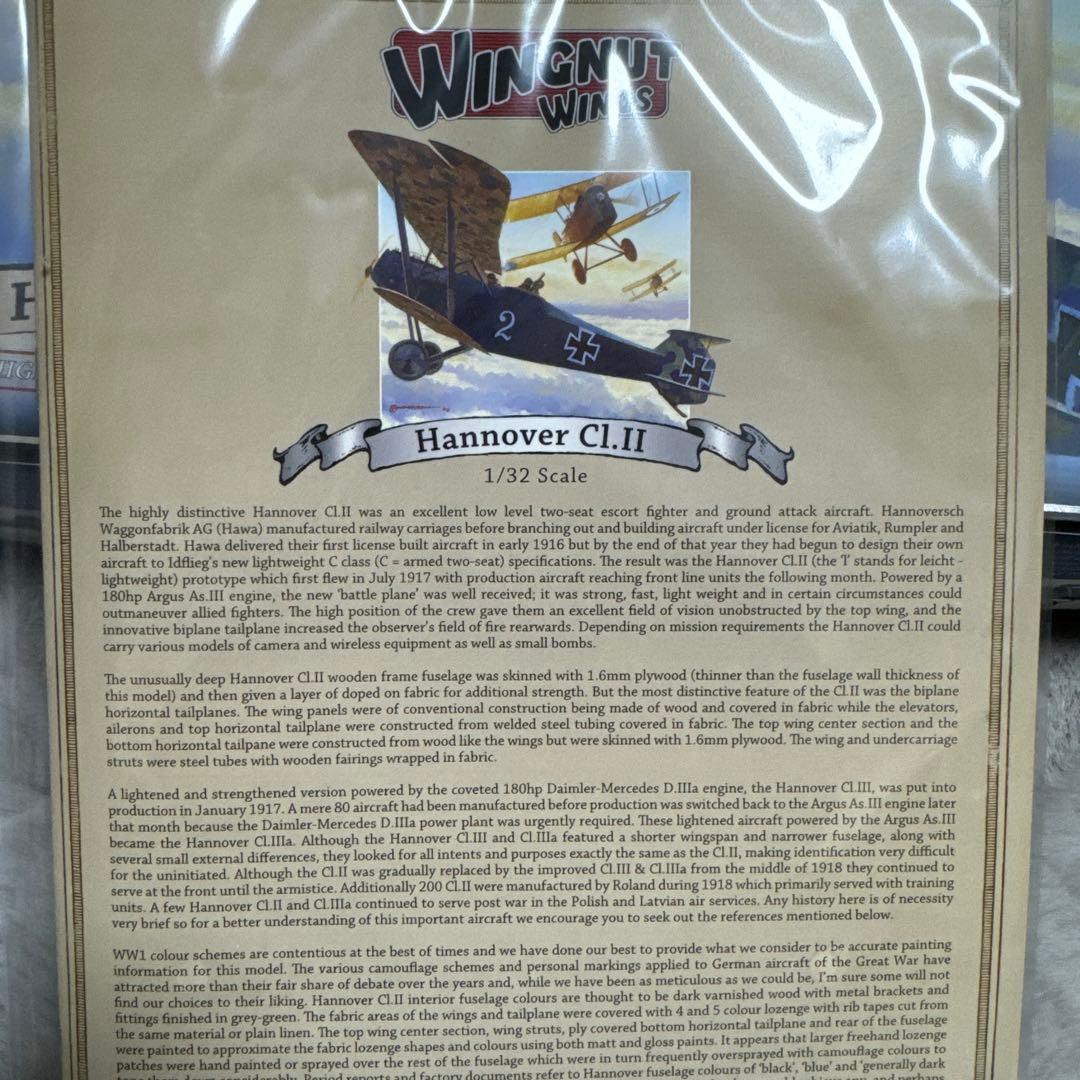 プラモデルwingnut wings Hannover C1.II 1/32