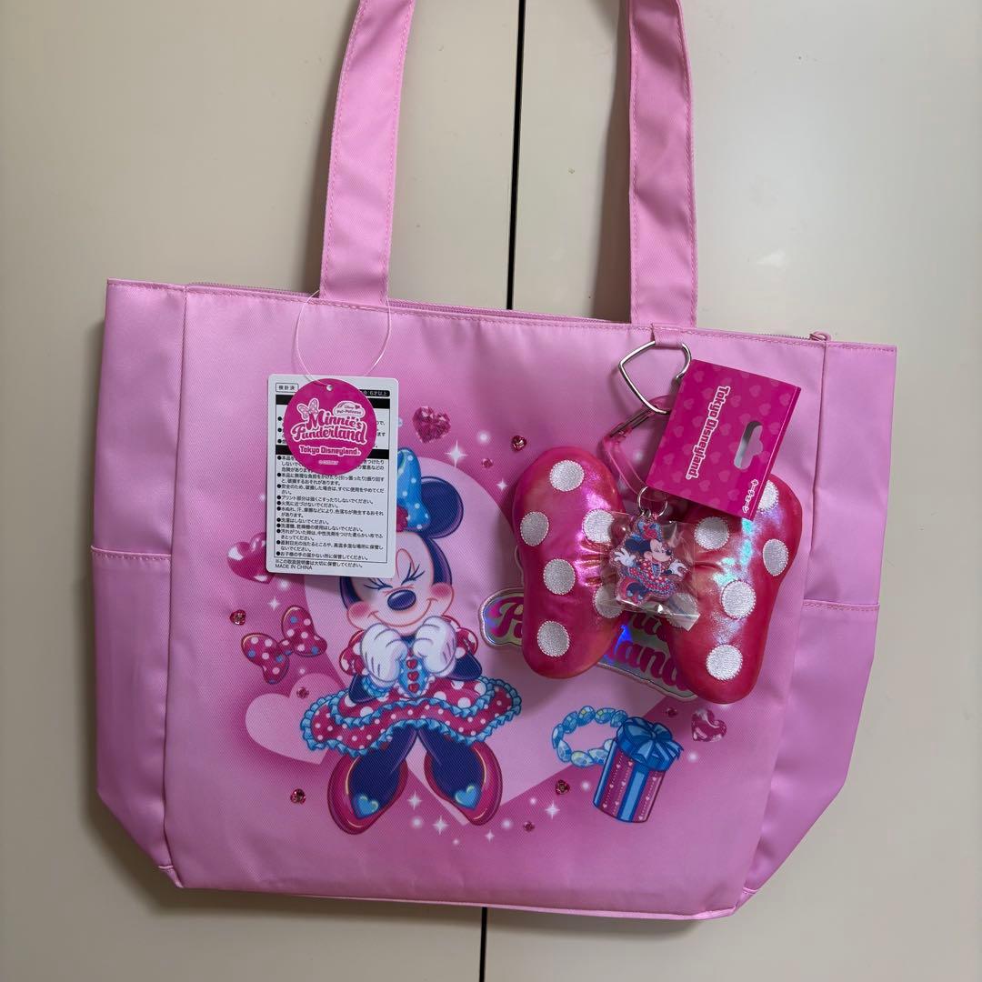 ミニー　ファンダーランド　トートバッグ　キーチェーン