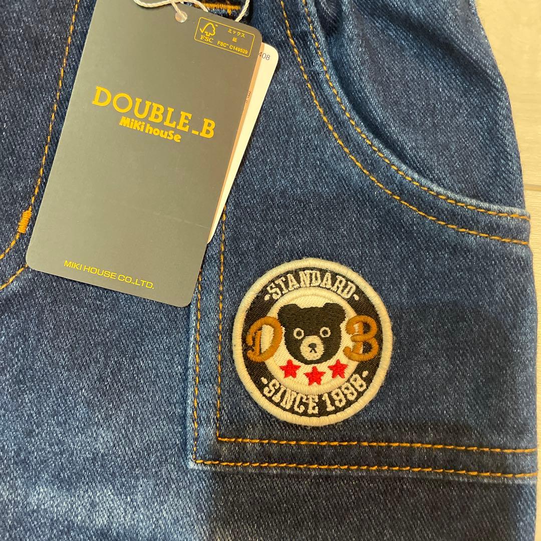 【新品未使用】デニム ジーンズストレッチダブルBタグ付き110＆スウェット