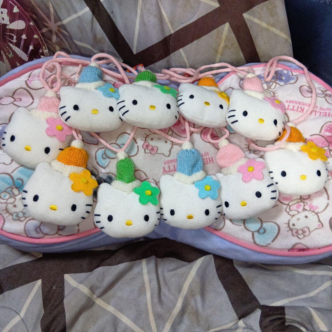 ハローキティサンタ ぬいぐるみオーナメント10個2001年耳に花激レア
