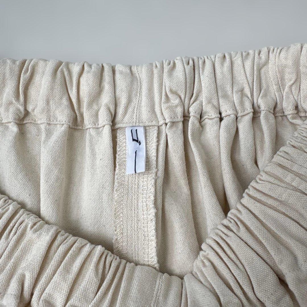 ゴーシュ コットンオックスワイドパンツ アイボリー