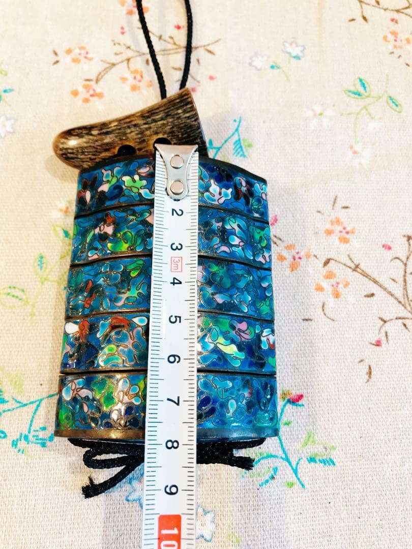 七宝焼 印籠　小物入　根付け