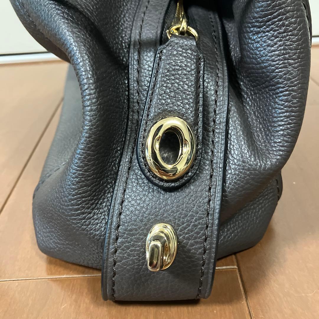 COACH エディ31 ペブルドレザー ショルダーバッグ