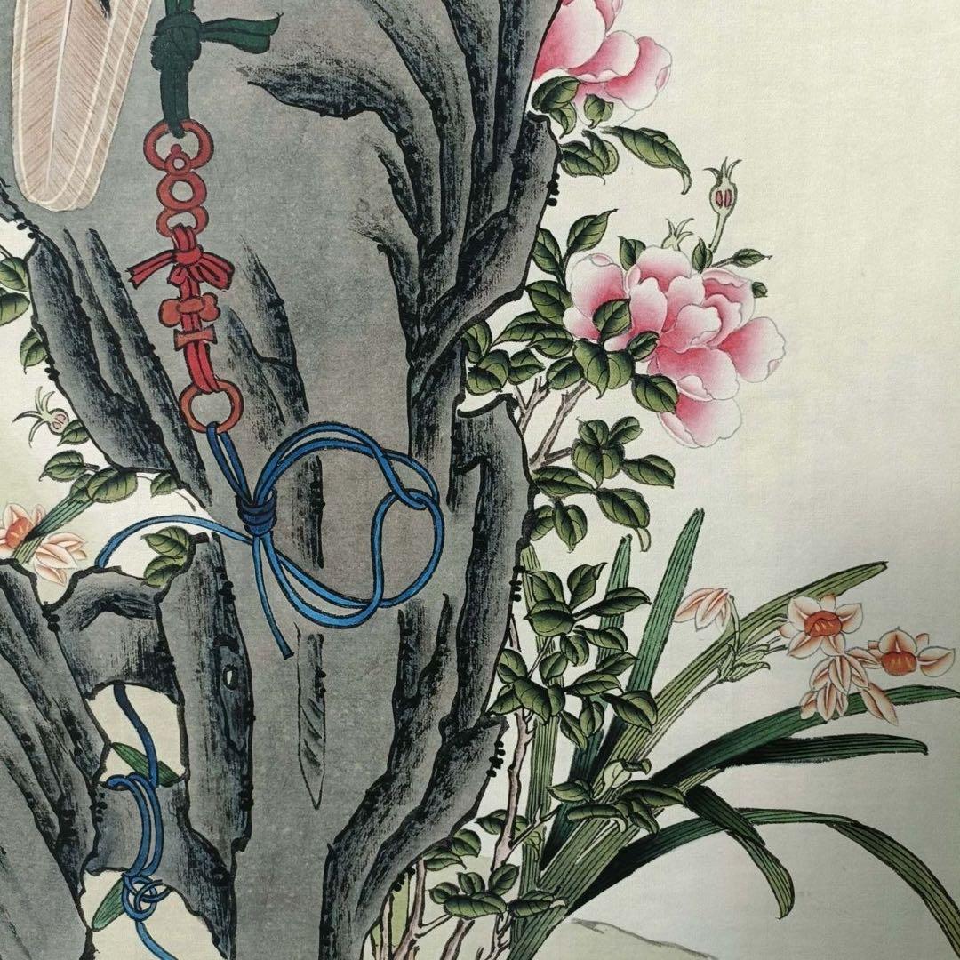 趙佶 白鷹図 三尺中堂掛軸 掛け軸 中式 花鳥画