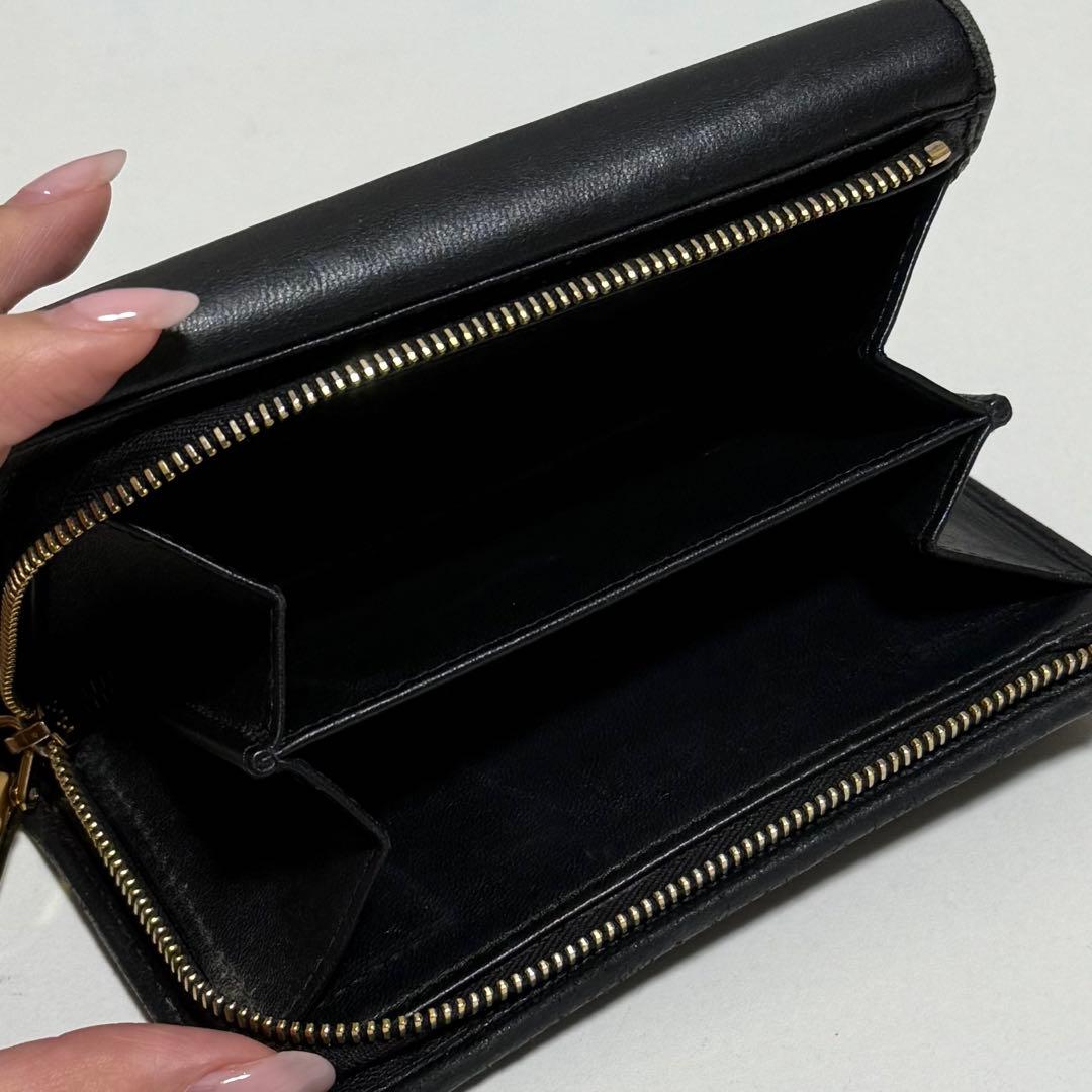 miumiu マテラッセ 三つ折り財布 ブラック