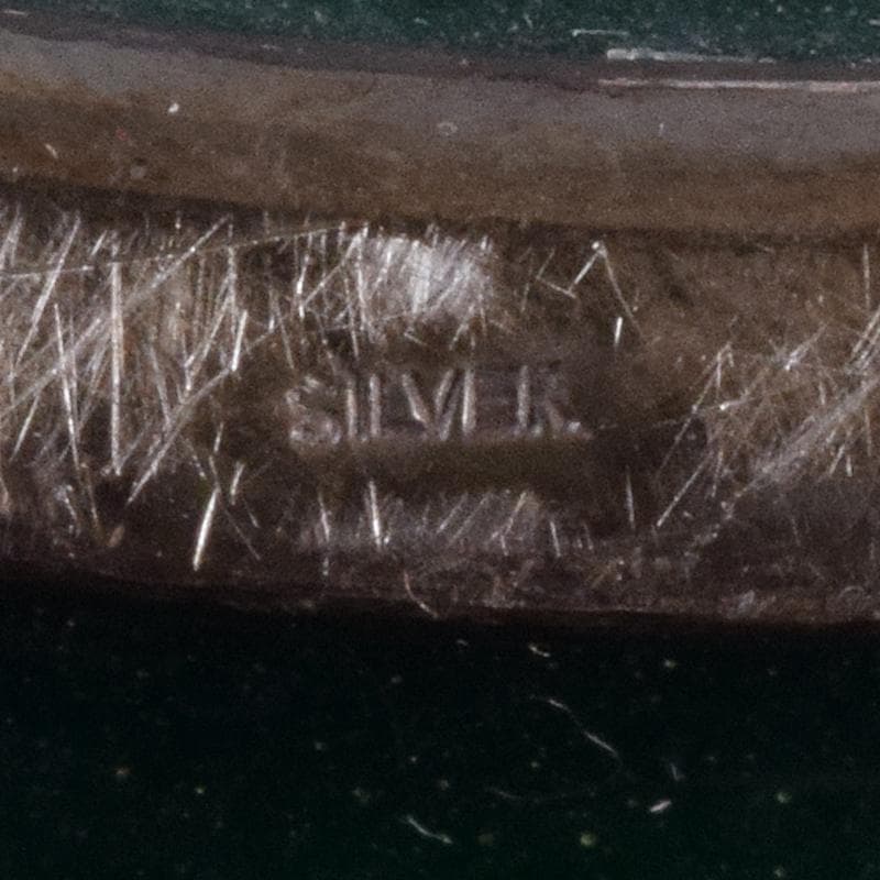 七宝焼　安藤七宝店　SILVER刻印　翡翠釉　花文　花瓶　共箱　M　R8879B