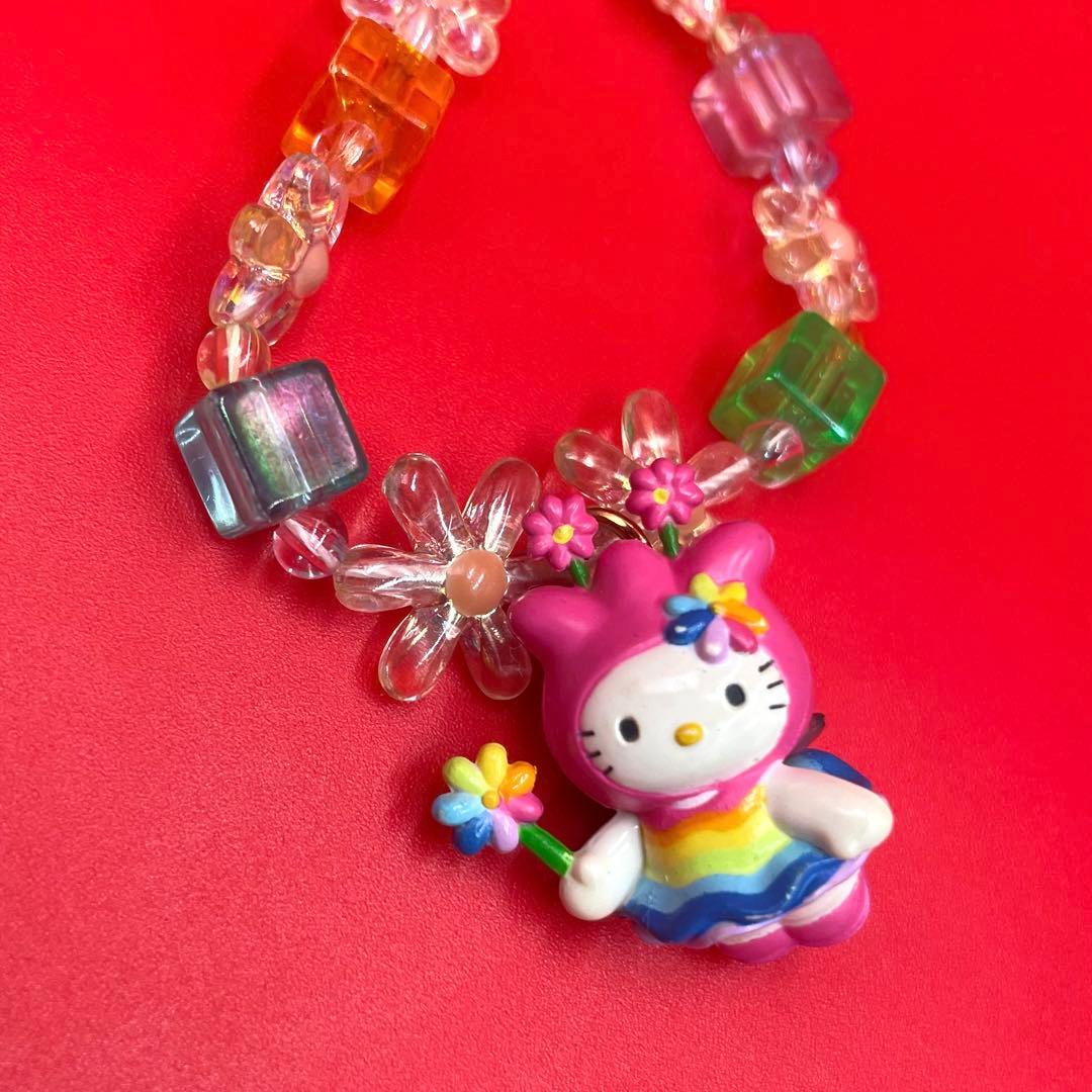 希少‼️激レア‼️レインボー　ハローキティ　フェアリー　ストラップ　虹　妖精　レア