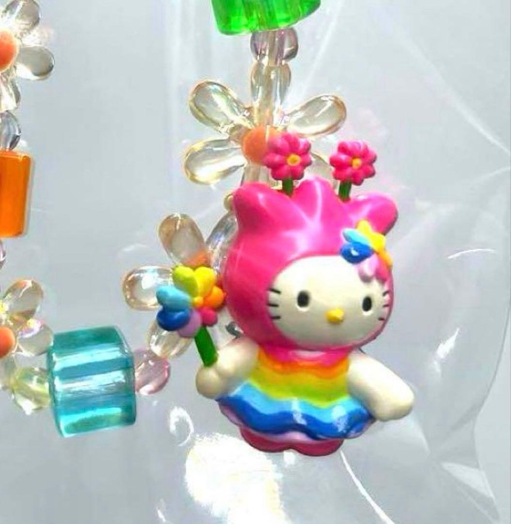 希少‼️激レア‼️レインボー　ハローキティ　フェアリー　ストラップ　虹　妖精　レア