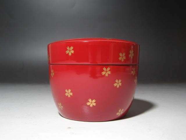 ☆　中村宗哲　桜雉蒔絵　茶器　薬器棗　表千家　十四代　而妙斎の花押☆y497