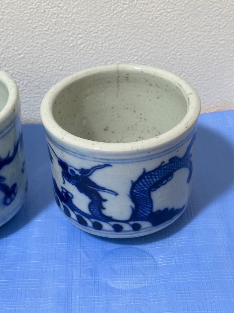 中国古玩 清時代 染付香炉