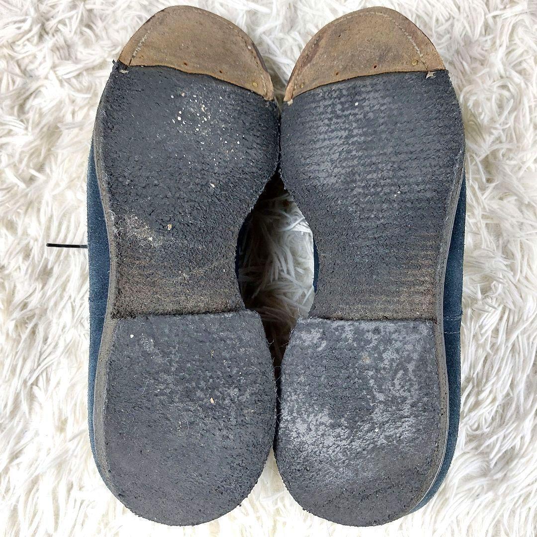 箱付き Alden モディファイドラスト スウェード プレーントゥ革靴 ネイビー