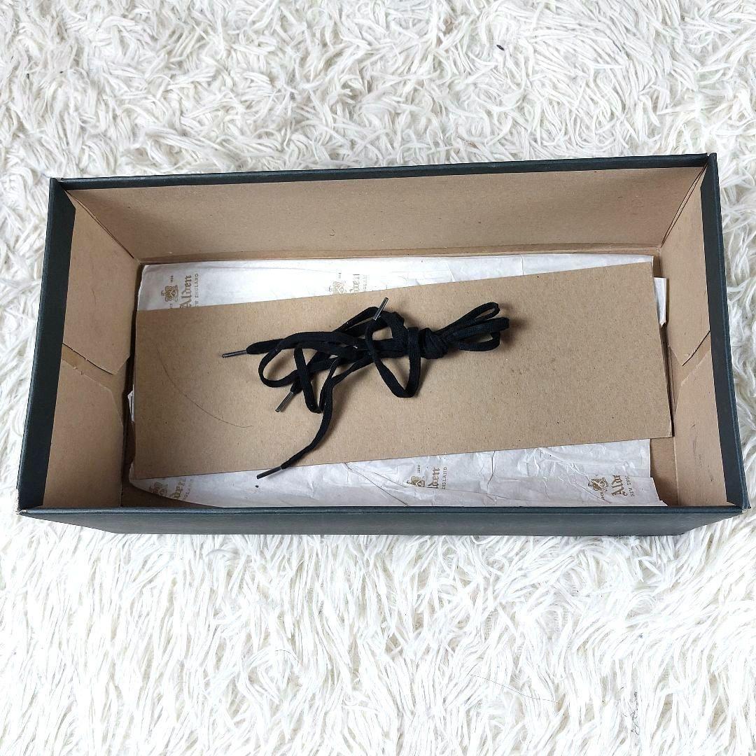 箱付き Alden モディファイドラスト スウェード プレーントゥ革靴 ネイビー