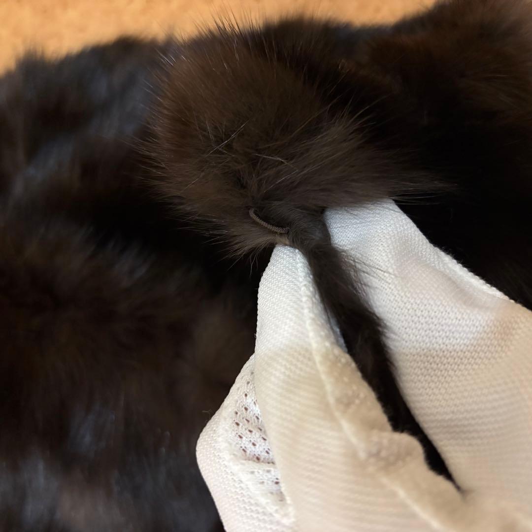 SOBOL ソボル　マフラー　ショール　ブラウン　ファー