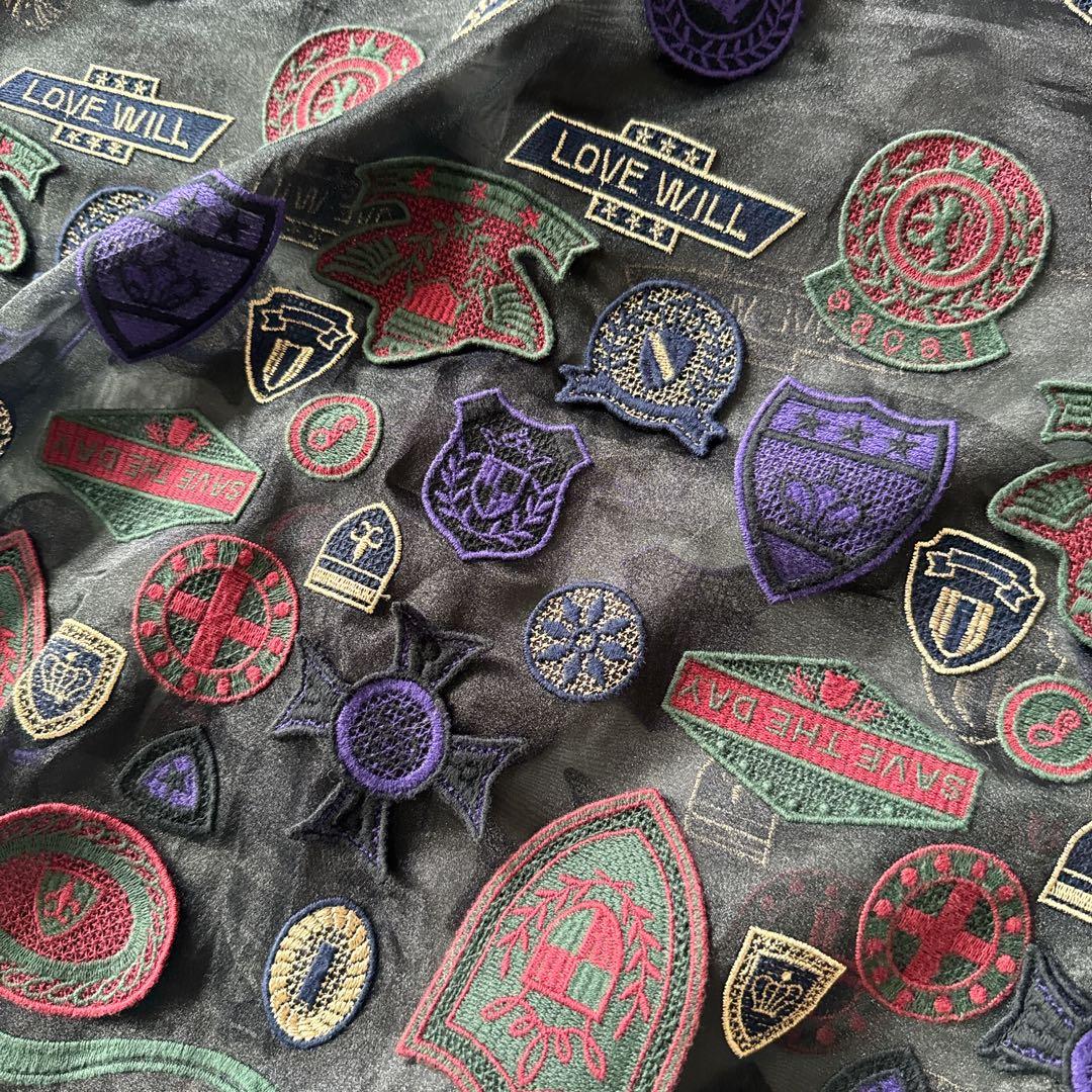 sacai サカイ　希少☆ ワッペン スカート インナー付き　ラップスカート