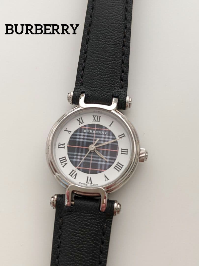 ■Burberry ノバチェック文字盤 レディース 腕時計 社外新品革ベルト