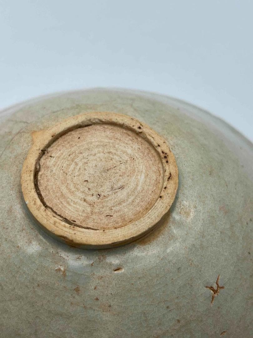 北宋時代　青白磁刻花卉文輪花盤 皿 華道　唐物　古賞物　時代物(F-114)