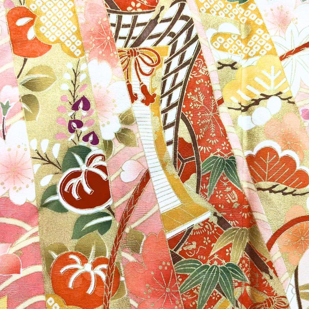 ≪早い者勝ち≫ 振袖 正絹 古典柄 成人式 単品 ピンク S*119 ●