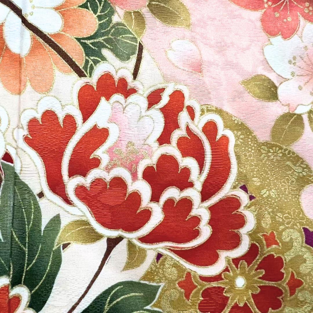 ≪早い者勝ち≫ 振袖 正絹 古典柄 成人式 単品 ピンク S*119 ●