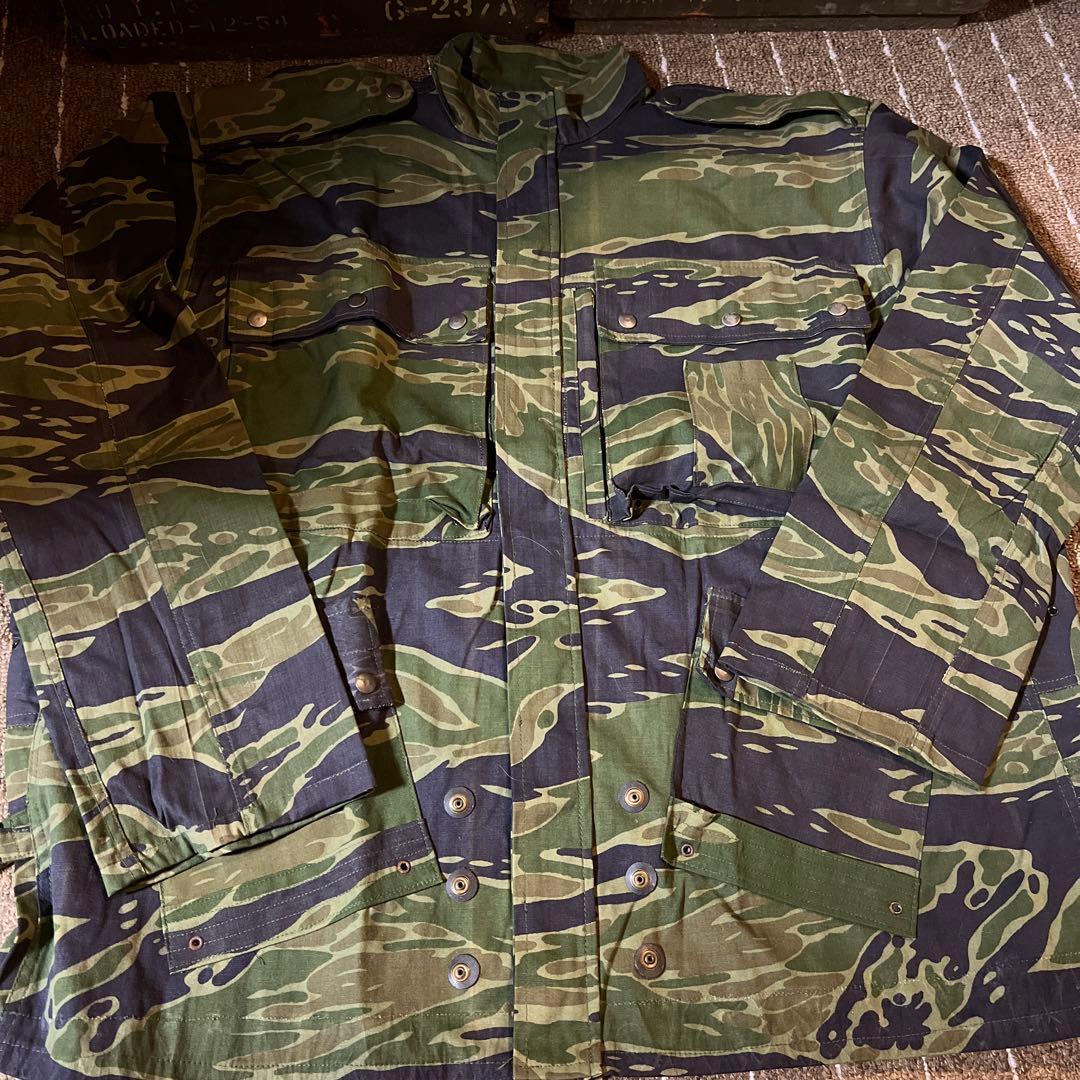 70年代　ベトナム戦　タイガーストライプ　タイガーカモ　ジャケット　ビンテージ