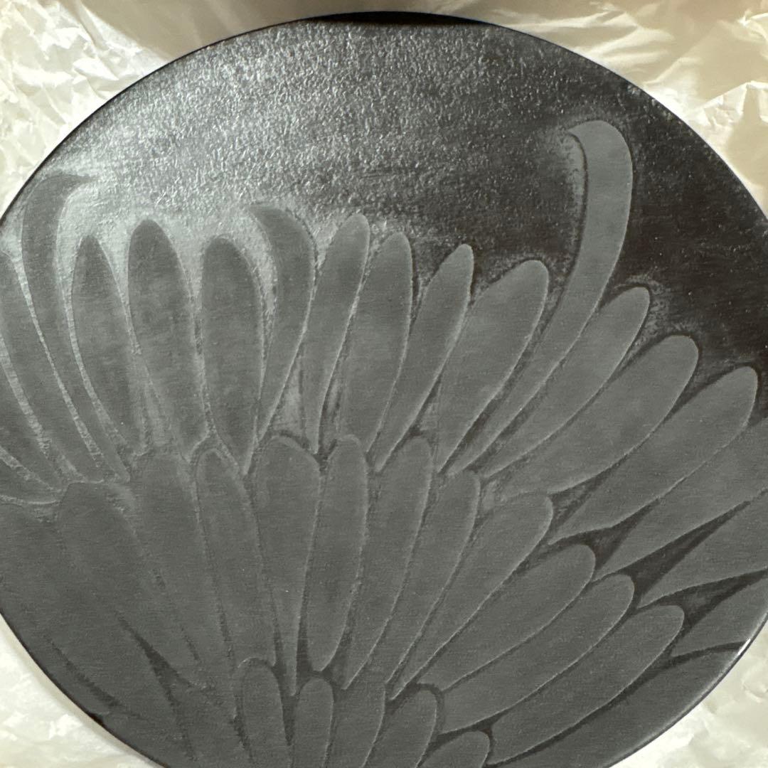 赤木明登さん作　天廣皿6.5寸黒菊