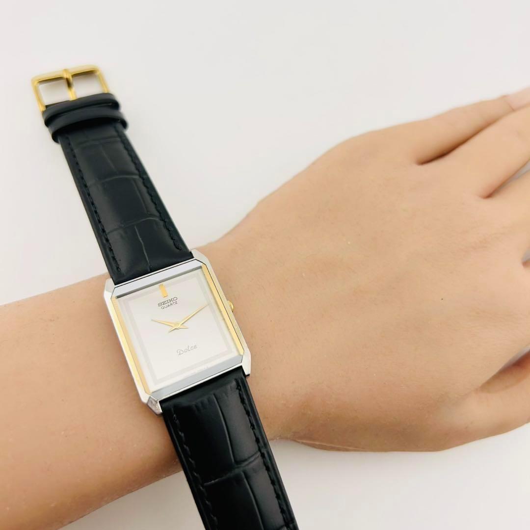 【希少/電池交換済】SEIKO Dolce 腕時計　新品ベルト　クォーツ