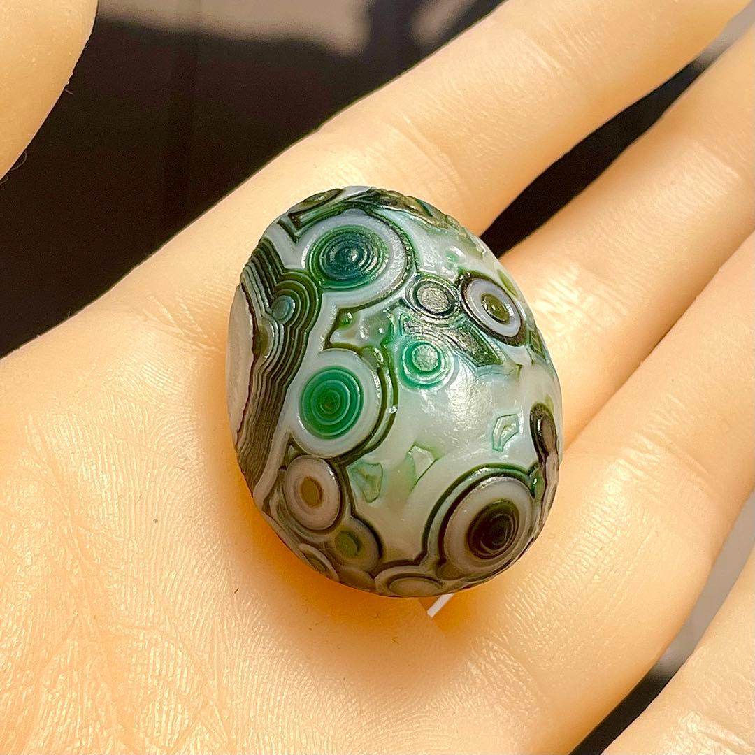 ゴビ瑪瑙 火山湖 原石 S686 ゴビアゲート 天眼石 鉱物