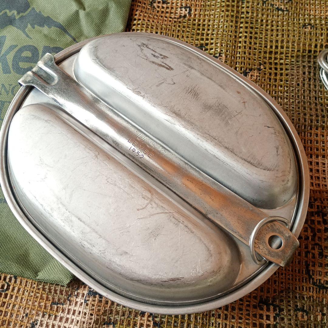 【米軍放出品】メスキットパン＆カトラリー（フォーク、ナイフ、スプーン/各1個）