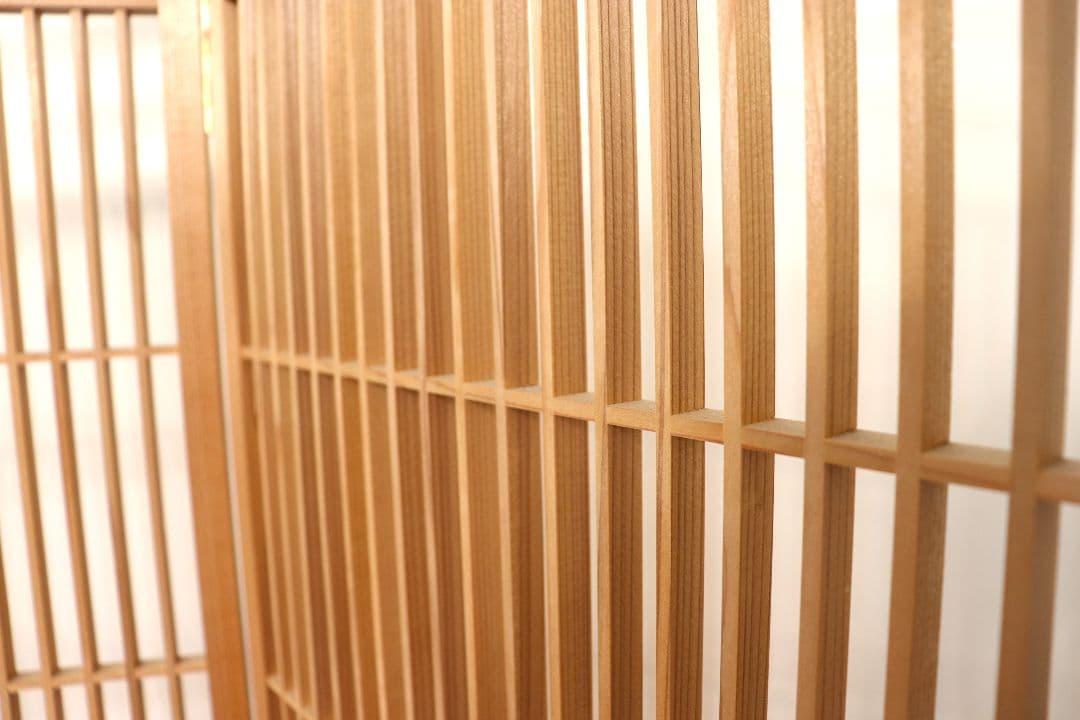 とんちゃん 激安　職人が作った四面組子屏風　パーテーション