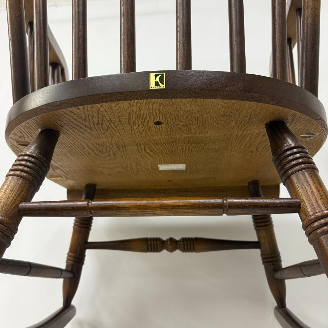 飛騨産業 キツツキ マーク ロッキングチェア 無垢 ビンテージ