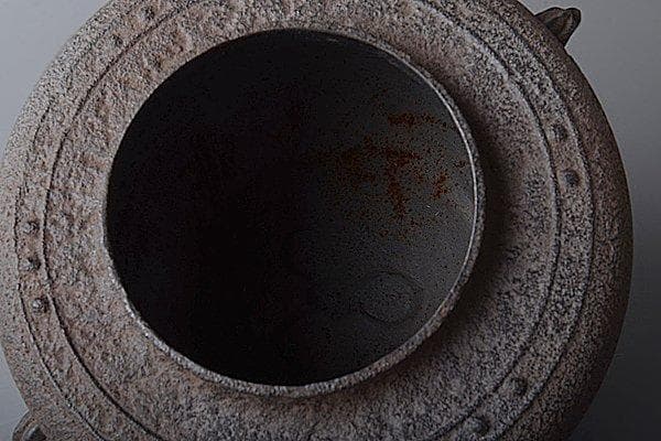 u282 茶道具　時代　佐藤清光　萬代屋炉釜（上手）