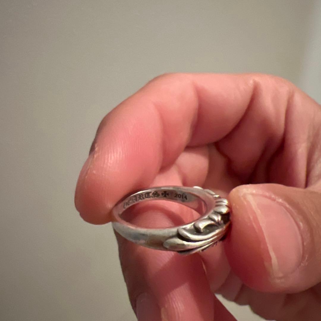 美品　クロムハーツ　ベビーフローラルクロスリング　5-6号　ピンキーリング